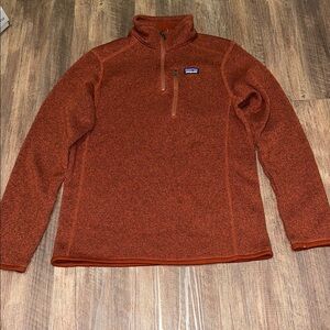 Patagonia Kids' Better Sweater 1/4-Zip Fleece XL (14) Rust color EUC
